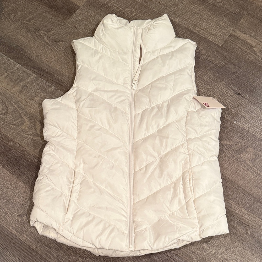 SO Women's White Puffer Vest